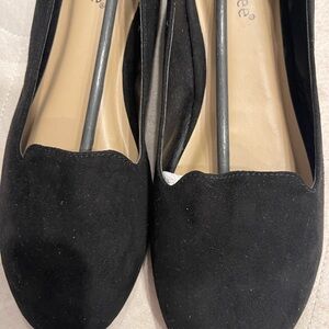 Women's Black Suede Loafers
